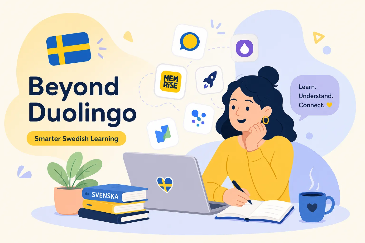 6 appar som går djupare än Duolingo om svenska artiklar